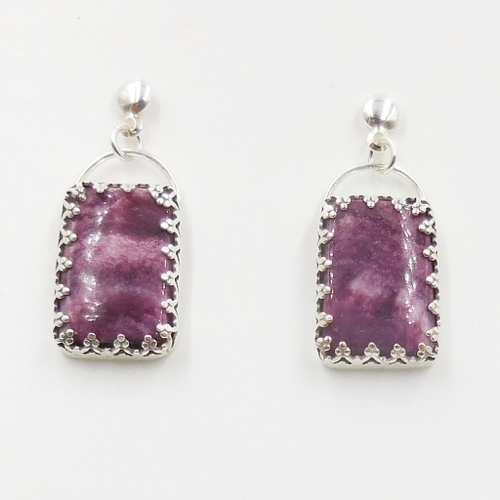 DKC-1184 Earrings, purple spiny oyster $90 at Hunter Wolff Gallery